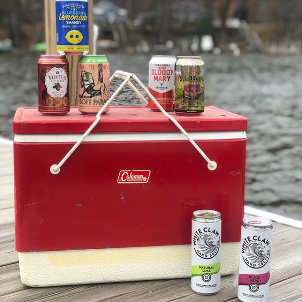 a stack of flyers on a table