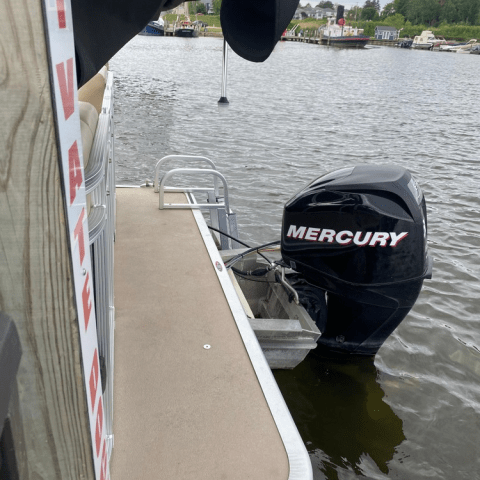 a small boat in a body of water