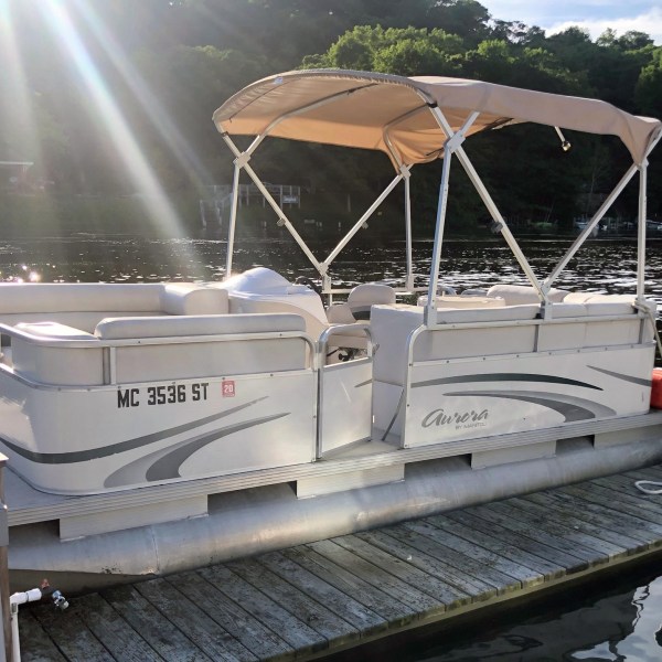 a small boat in a body of water