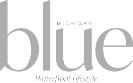 Logo with text: 'Michigan blue waterfront lifestyle'
